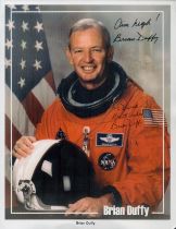 Brian Duffy signed 12x8 inch NASA colour photo. Space, Astronaut. Good Condition. All autographs
