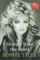 Bonnie Tyler signed Bonnie Tyler Straight From The Heart first edition hardback book. Good