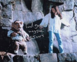 Labyrinth, 8x10 colour fantasy movie scene photo signed by the late Paul Grant who played 'Hoggle'