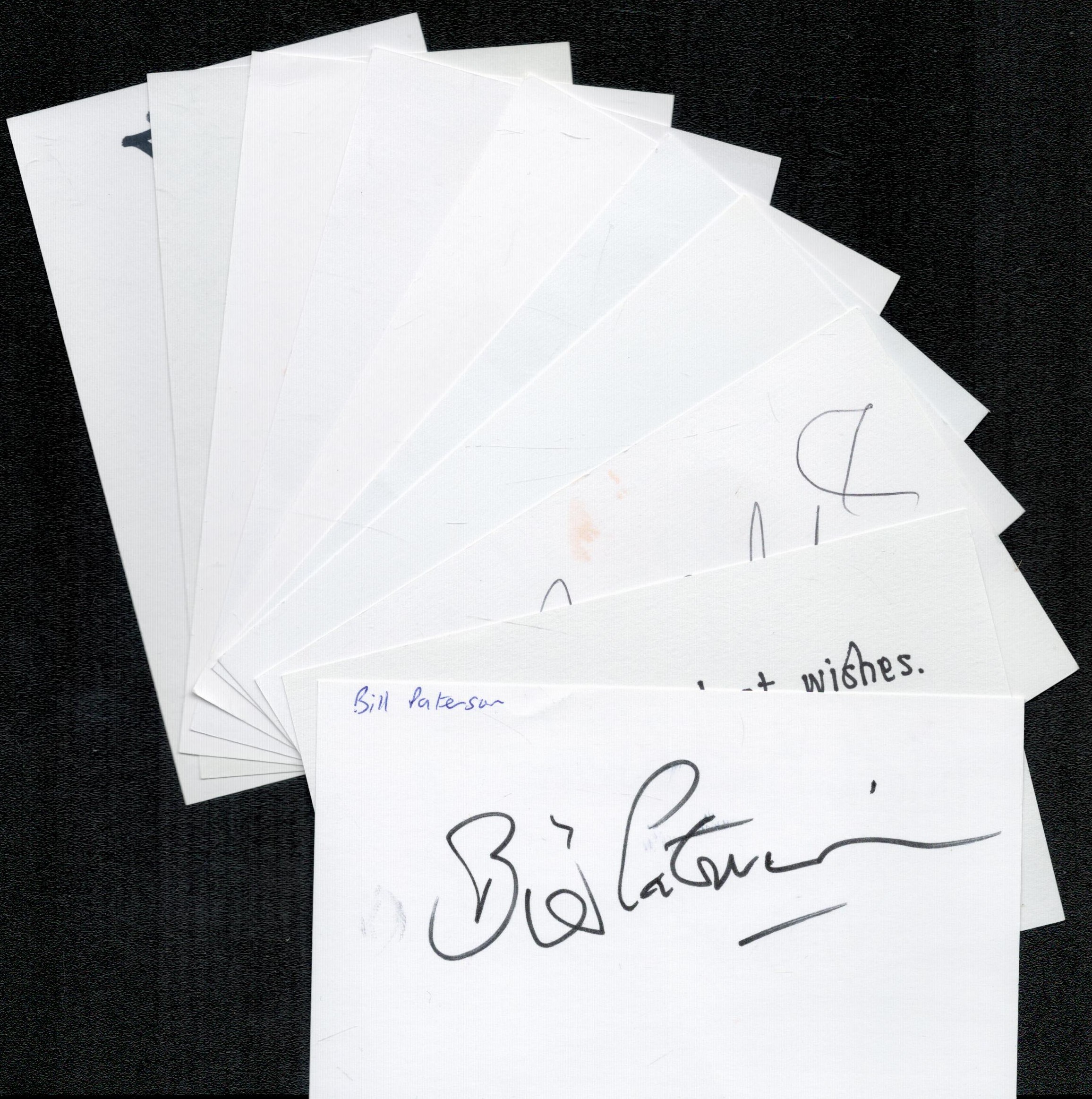 Actresses/Actor. 10 x Collection of signed White Cards Approx. 5x3 Inch. Signatures such as Jasmin