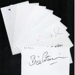 Actresses/Actor. 10 x Collection of signed White Cards Approx. 5x3 Inch. Signatures such as Jasmin