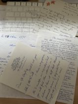 WW2 collection of FIVE letters, mostly handwritten, some typed ALL signed by a veteran of the Second