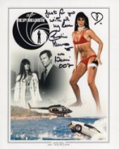 007 James Bond movie The Spy Who Loved Me 8x10 colour montage photo dedicated to and signed by