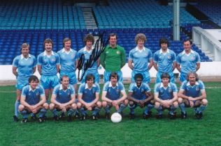 Autographed TOMMY BOOTH 6 x 4 Photo : Col, depicting Manchester City players including centre-half