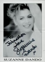 Suzanne Dando signed Promo Black and White Photo 8x6 Inch. 'James Bond (Octopussy)' Dedicated. Photo