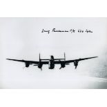WW2 RAF Lancaster Bomber 630 Squadron navigator Doug Packman signed B/W 8x12 inch photo. Good