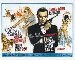 007 James Bond movie From Russia With Love 8x10 inch colour poster photo signed by Bond girl Martine