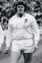 Autographed FRAN COTTON 6 x 4 Photo : B/W, depicting FRAN COTTON in action against Wales at