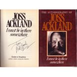 Joss Ackland signed title page in I Must Be in There Somewhere: The Autobiography of Joss Ackland.