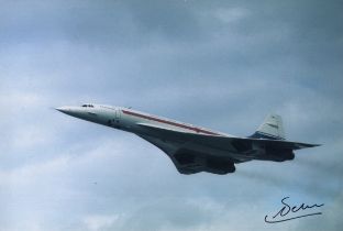 Concorde colour 8x12 inch photo of the very first French Concorde, signed by early Air France