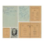 Multi signed Hylda Barty. Bebe Daniels plus many others. Lady Ratlings Summer Ball 1949 Menu