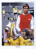 Autographed CHARLIE GEORGE 16 x 12 Montage-Edition : Col, depicting a montage of images relating
