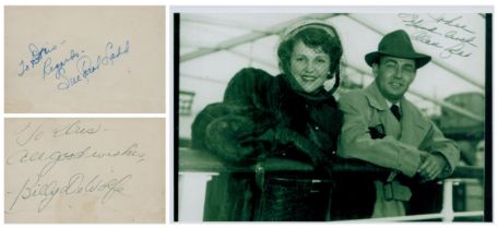 Sue Carol Ladd signed Album page 5x3.5 Inch plus Vintage Black and White Photo 6x4 Inch Billy De