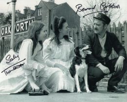 The Railway Children 8x10 B/W movie scene photo signed by Sally Thomsett and the late Bernard