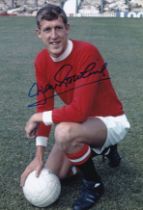 Autographed ALAN GOWLING 12 x 8 Photo : Col, depicting a wonderful image showing Manchester United's