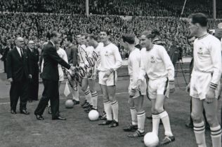 Autographed GRAHAM CROSS 6 x 4 Photo : B/W, depicting HRH The Duke of Edinburgh shaking hands with