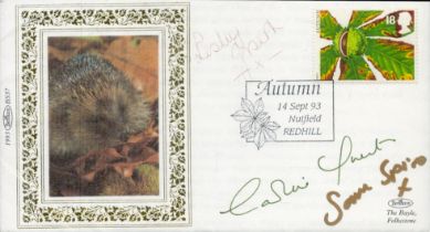 Lesley Joseph, Samantha Spiro and Caroline Quentin signed FDC celebrating Autumn, post marked 14th