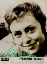 Caterina Valente signed vintage Promo. Black and White Photo 7x5 Inch. Is an Italian French