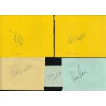 Golf signed album pages. Includes Tom Watson, Arnold Palmer, Ken Nagle, Peter Mccloy and Tom Kite.