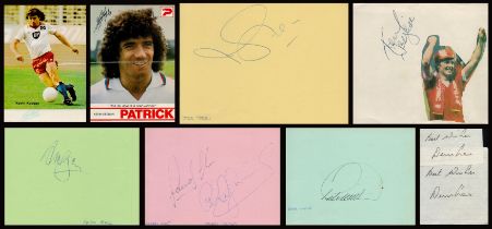 Football autograph book. 190/80's. Includes Kenny Dalglish, Kevin Keegan, Denis Law, Jock Stein,