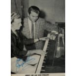 Jerry Lee Lewis signed Vintage Black and White Photo Approx. 9x6.5 Inch. Was an American pianist,