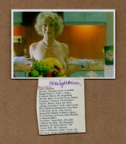 Dame Helen Mirren, DBE signed Theatre Bio cut out Approx. 3x2.75 Inch plus unsigned Colour Photo 6x4