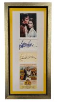 Sophia Loren and Charlton Heston signature piece including signed album pages mounted with