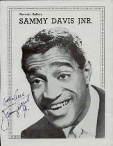 Sammy Davis Jnr signed magazine page. 10.5x8.25 Inch. Was an American singer, actor, comedian and