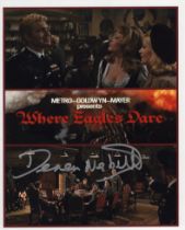 Where Eagles Dare classic war movie 8x10 inch colour poster photo signed by actor Derren Nesbitt.