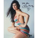 007 James Bond movie The Spy Who Loved Me actress Caroline Munro signed sexy dress colour 8x10