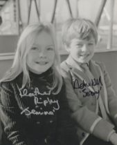 Chitty Chitty Bang Bang film 8x10 B/W photo signed by both of the children, Adrian Hall (Jeremy) and