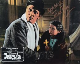 Dracula 1954 Hammer Horror movie 8x10 inch colour photo signed by child star Janina Faye. Good