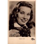 Peggy Dow signed 6x4inch black and white photo. Dated 1953. Good Condition. All autographs come with