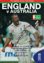Andrew Flintoff signed England V Australia programme 2005. Good Condition. All autographs come
