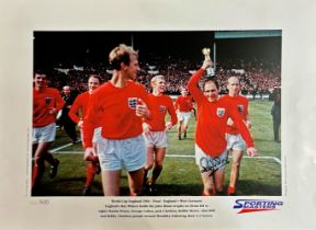 Ray Wilson signed limited edition print with signing photo For every English football fan there