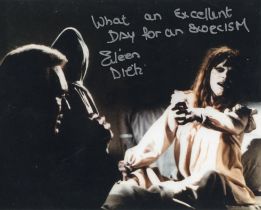 The Exorcist cult horror movie 8x10 colour photo signed by actress Eileen Dietz who has added "It'