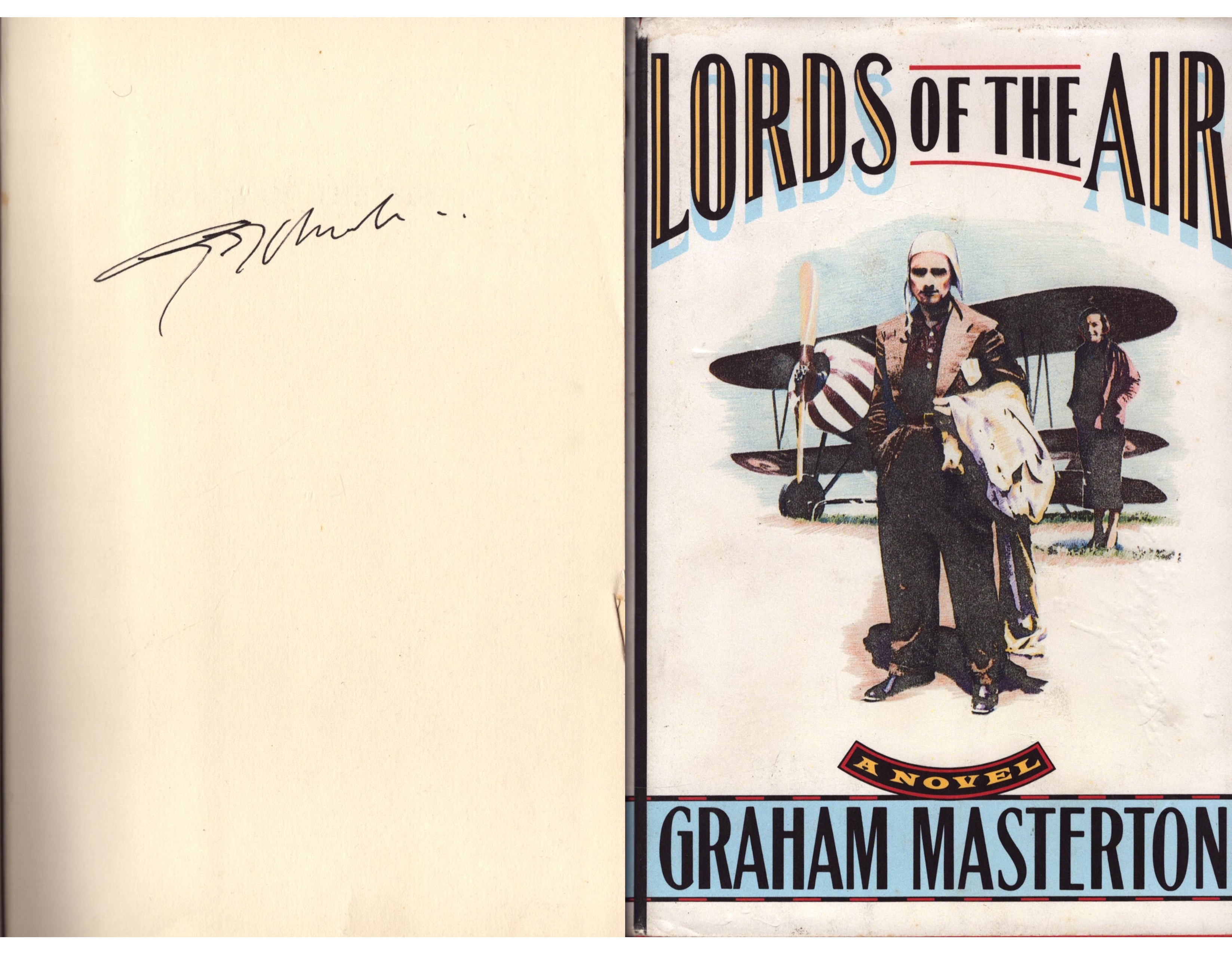 Lords of the Air by Graham Masterton signed by author. First Edition (First Printing). Foxing on