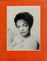 Eartha Kitt signed 1991 Pamphlet programme 11x8.5 Inch. Was an American singer and actress known for