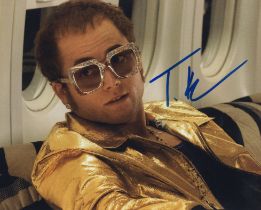 Elton John movie 'Rocketman' colour 8x10 acene photo signed by actor Taron Egerton. Good