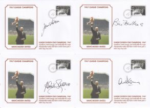 Autographed MAN UNITED 1967 Commemorative Covers : Lot of superb modern covers commemorating Man