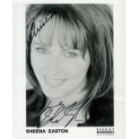 Sheena Easton signed 10x8 inch black and white promo photo. DEDICATED. Good Condition. All