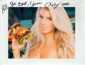 Charlotte McKinney signed 10x8 inch colour photo. DEDICATED. Good Condition. All autographs come