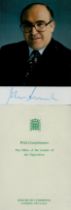 John Smith signed Colour Photo plus House of Commons with Compliments slip 6x4 Inch. Was a British