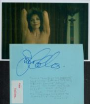 Dame Joan Collins, DBE signed Album page 5x4 Inch includes Unsigned Colour Photo 'The Bitch' 6x4