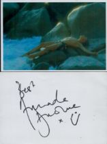 Amanda Donohoe signed White Album Page 6x4 Inch include unsigned Castaway Colour Photo 6x4 Inch.