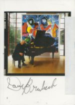 Dave Brubeck signed 6x4 inch colour photo. Good Condition. All autographs come with a Certificate of