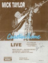 Mick Taylor signed flyer 11x8.5 inch approx. Good Condition. All autographs come with a