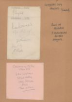 Coventry City 1946/47 multi signed album page from Les Warner, Stan Velby, Jack Snape plus others.