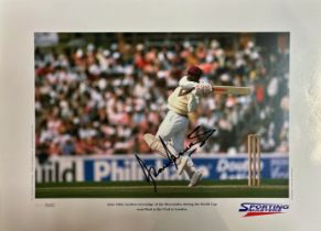 Gordon Greenidge signed limited edition print with signing photo Regarded as one of the best opening