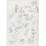 Leicester City FC multi signed A4 Sheet from 1993-94. Signatures such as Lewis, Hill, Gee,